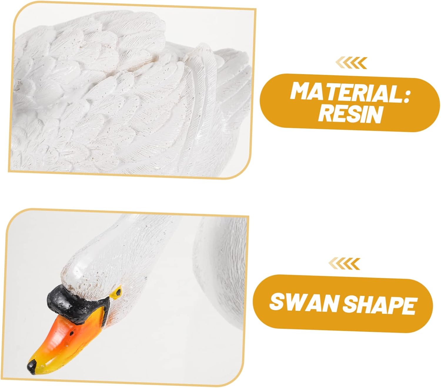 Cutains Floating Swan Statue Swan Pond Statue Swan Swan Pool Decoration Swan Garden Decor Pond Floating Swan Wedding Decorations Swan Decor for Found Resin Outdoor White Kawii Cute