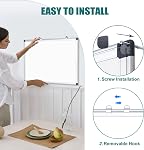Double-Sided Magnetic Whiteboard for Wall 24 x 18 Inch, Large Dry Erase Board with Silver Aluminum Frame, Horizontal Vertical Hanging with Hole-Free Hooks, Complete 14-Piece Accessory Kit