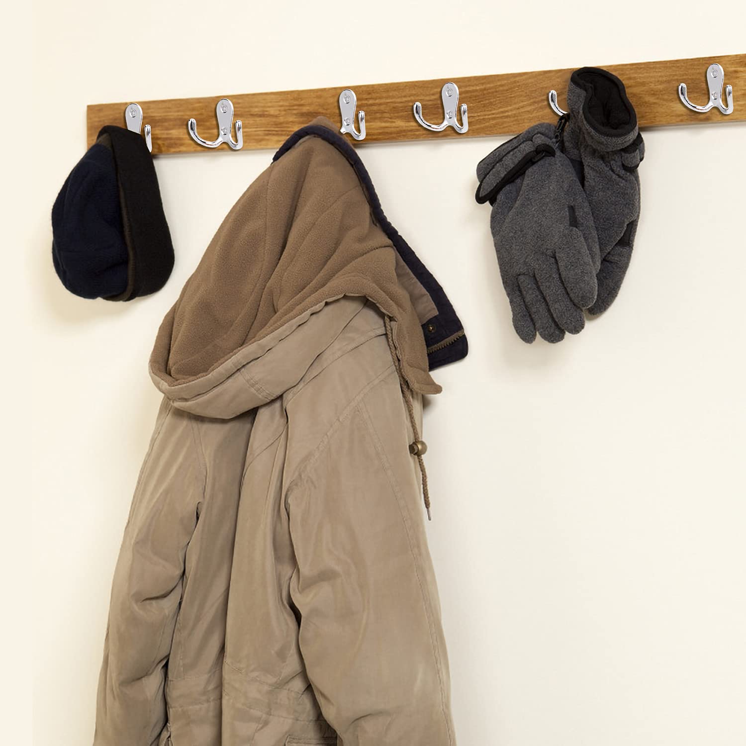 DONGKER Crochets Muraux Pour Manteaux,2 Crochets En Cuir Avec Vis Et