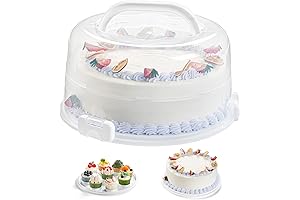 Lifewit Cake Holder with Lid Plastic Transport Storage Container Stand