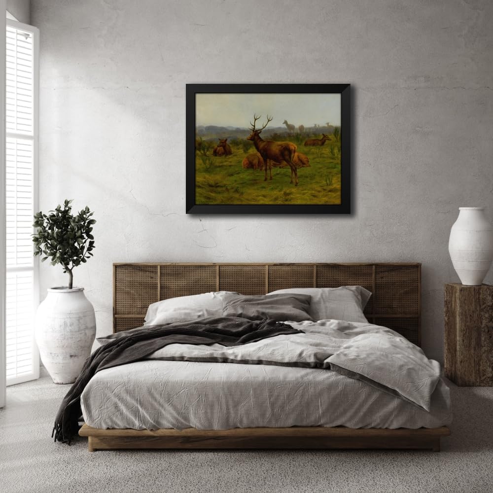ArtDirect The Monarch of the Herd (1868) Custom Framed Art Print Giclee Print or Canvas Options with Various Sizes and Customization by Rosa Bonheur