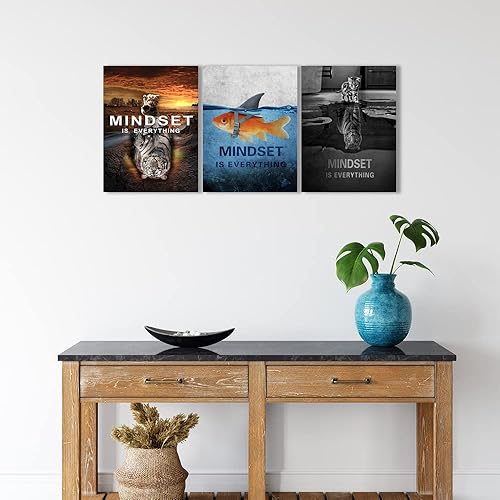 Miniatura 10 de Pósteres motivacionales inspiradores de arte de pared, 3 paneles, puesta de sol, océano, playa, paisaje, decoración de pared, salida del sol,