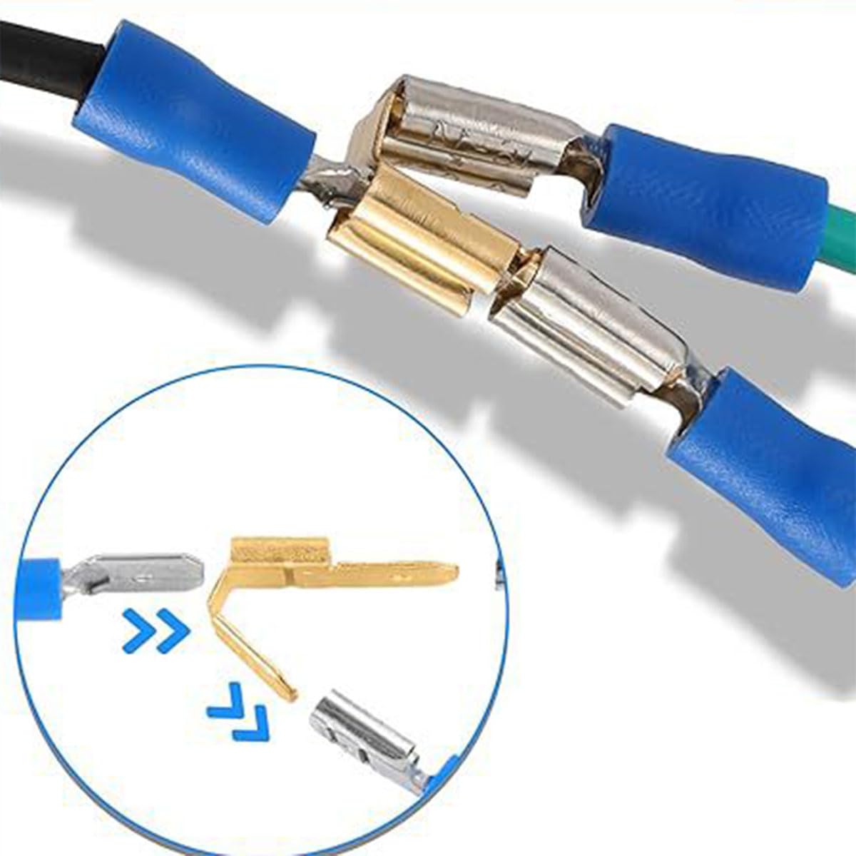 Adattatore Elettrico Doppio Maschio Femmina da 25 Pezzi Adattatore Elettrico Doppio Maschio Femmina a 3 Vie