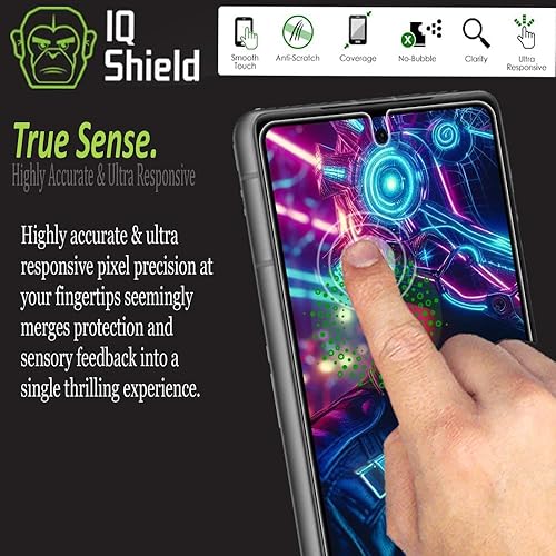 Miniatura 9 de IQShield Protector de pantalla compatible con Google Pixel 7 (paquete de 2) película de TPU transparente antiburbujas