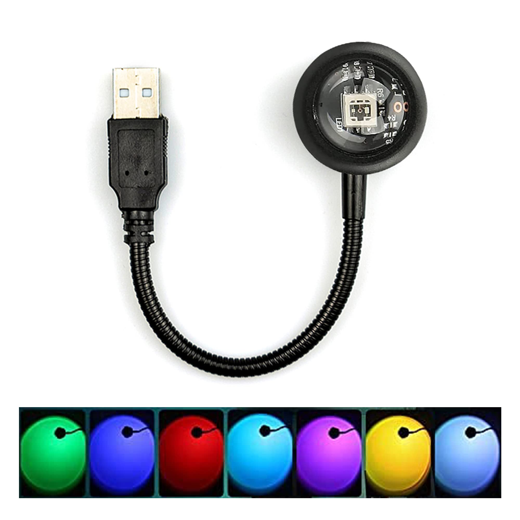 MOOZMOB (V2 Version USB Sunset Light with 7 Colors Modes and 13 Functions 360 Degree Flexible Sunset Lamp for Home Bedroom Car Hall YouTube Videos and Insta Reels (Pack of 1) (B0B74X96XM) Amazon Price History, Amazon Price Tracker