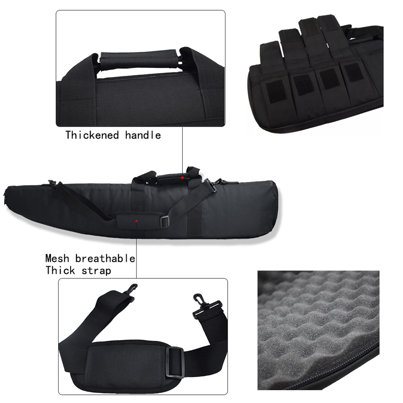 Bolsa para Armas, Bandolera Multifuncional, Funda para Escopeta con Correa para el Hombro, Funda para Dos Armas
