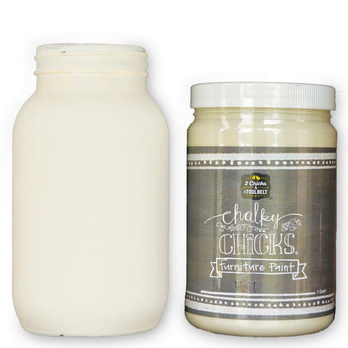 Chalk Paint - Chalk Paint for Furniture, Craft Paint, Cabinet Paint, Wood Paint, and Furniture Paint, Spray Paint-Ready for Home Decor - Hail (White) 32 Fl Oz (Pack of 1)