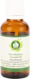 Mandarin Essential Oil | Citrus Reticulata | Mandarin Oil | For Diffuser | Pure Mandarin Oil | 100% Pure Natural | Steam Distilled | Therapeutic Grade | 10ml | 0.338oz By R V Essential