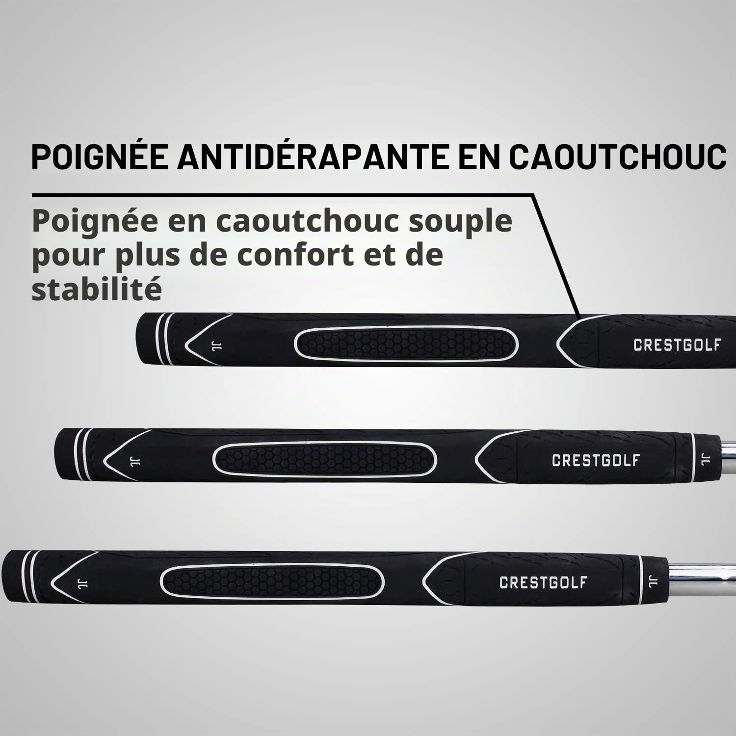 Crestgolf 35 Pouces Insert de Golf en Acier Inoxydable Putter de Golf Putter de Golf, Putter de Golf pour Homme droitier (Noir) Putter pour Homme Rio