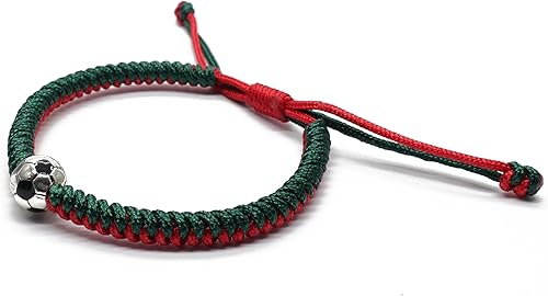 Miniatura 4 de MANYC Soccer Bracelets for Men Women and Kids - Stylish Accessories for Soccer Fans Team Spirit Gifts For boys Girls 8-12 and Game Decor (Redgreen