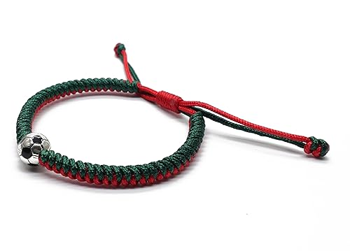 Miniatura 4 de MANYC Soccer Bracelets for Men Women and Kids - Stylish Accessories for Soccer Fans Team Spirit Gifts For boys Girls 8-12 and Game Decor (Redgreen