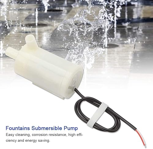 Miniatura 3 de Bomba de fuente de agua, bomba de agua sumergible portátil Dc 3V5V6V anfibio horizontal bajo ruido fuentes eléctricas mini Wasserpumpe para piscina,