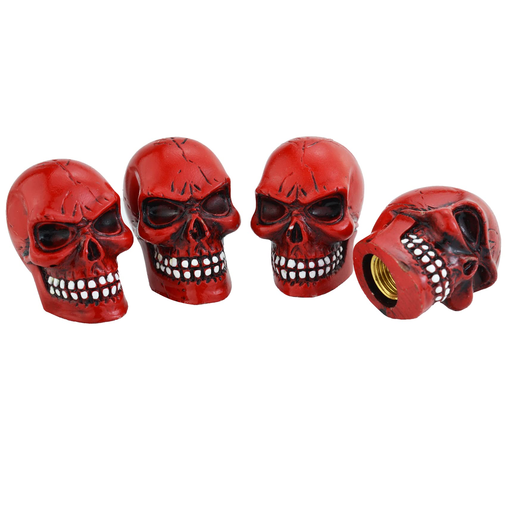 Amazon.com: Abfer Skull Tire Wheel Air Cap Valve Stem Covers Car