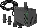 Knifel 200GPH Submersible Water Pump(750L/H,16W),Ultra Quiet Fountain Pump with 5.2ft. High Lift,Pond Pump for Fish Tank, Pond, Aquarium, Statuary, Hydroponics.