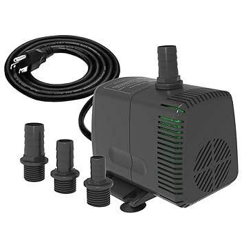 Knifel Submersible Pump 880GPH Ultra Quiet with Dry Burning Protection 10.2ft High Lift for Fountains, Hydroponics, Ponds, Aquariums & More?????
