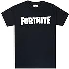 FORTNITE Logo Boys T-Shirt Black Short Sleeved Gamer Top