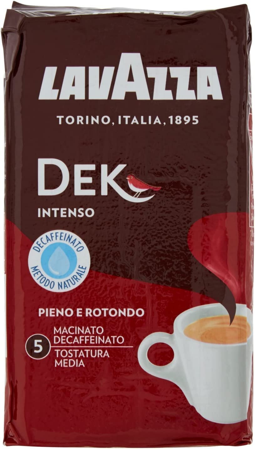 Buy 12 x LAVAZZA DEK Intenso Decaffeinated Ground Coffee 250g Italian
