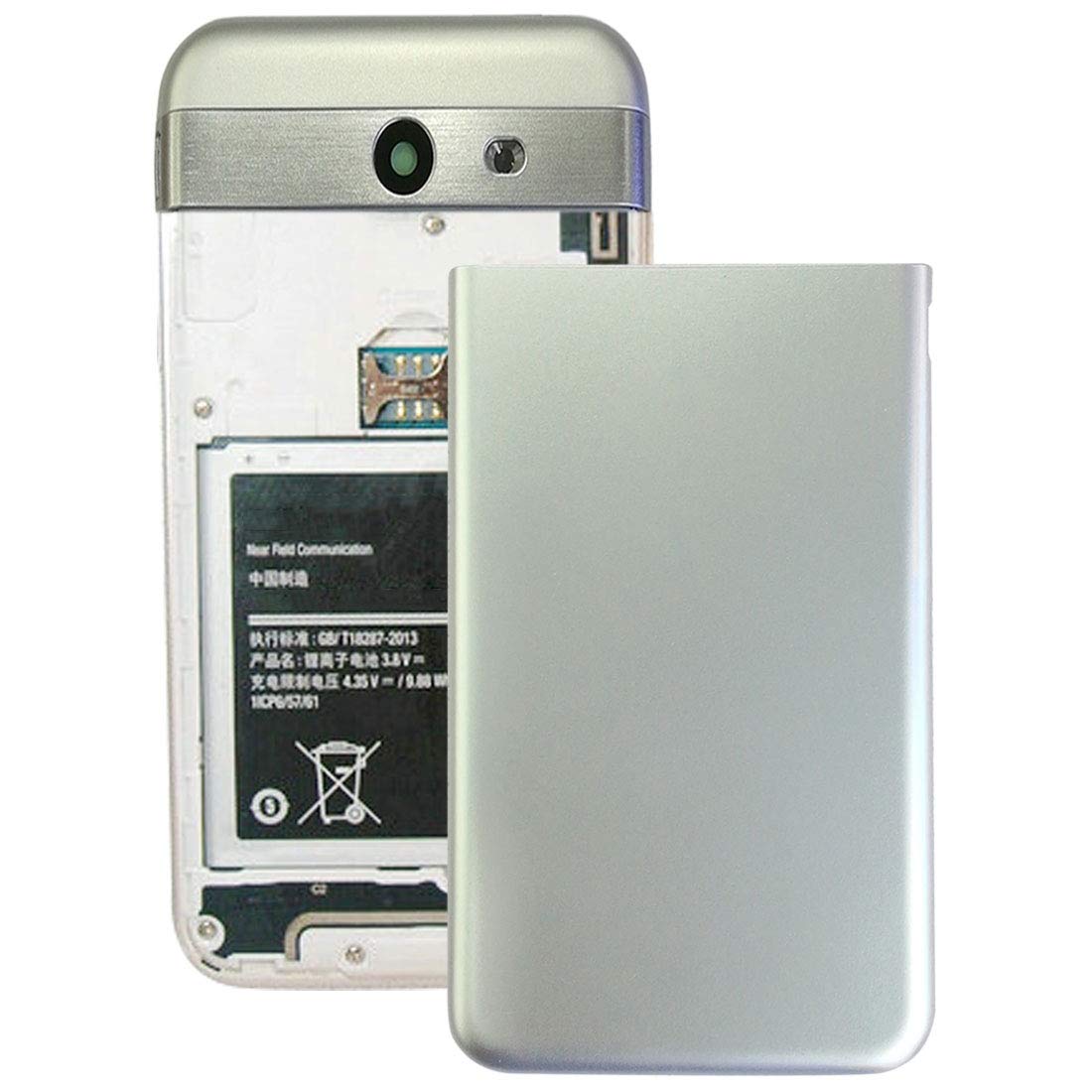 PANGTOU For Galaxy J3 Emerge / J327 Back Cover (Silver)