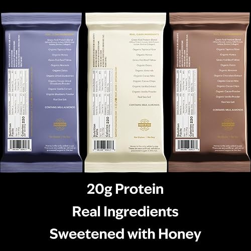 Miniatura 2 de Barrita Jacob, barritas proteicas, paquete surtido (9 barritas en total) contiene 3 de cada una Chocolate, Vainilla, Berry - 20g de proteína de