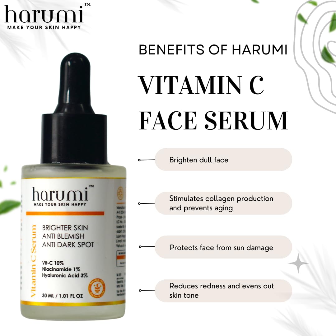 美容液 Harumi Harumi 10% Vitamin C face serum Niacinamide & Hyaluronic Acid for