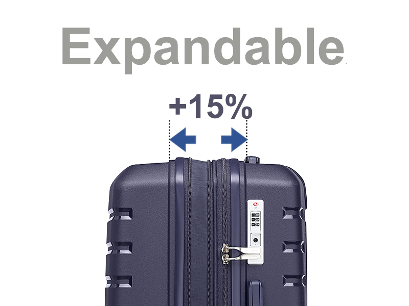 VALIGIA TROLLEY BAGAGLIO A MANO RIGIDE ULTRALEGGERE IN ABS 4 RUOTE AUTONOME