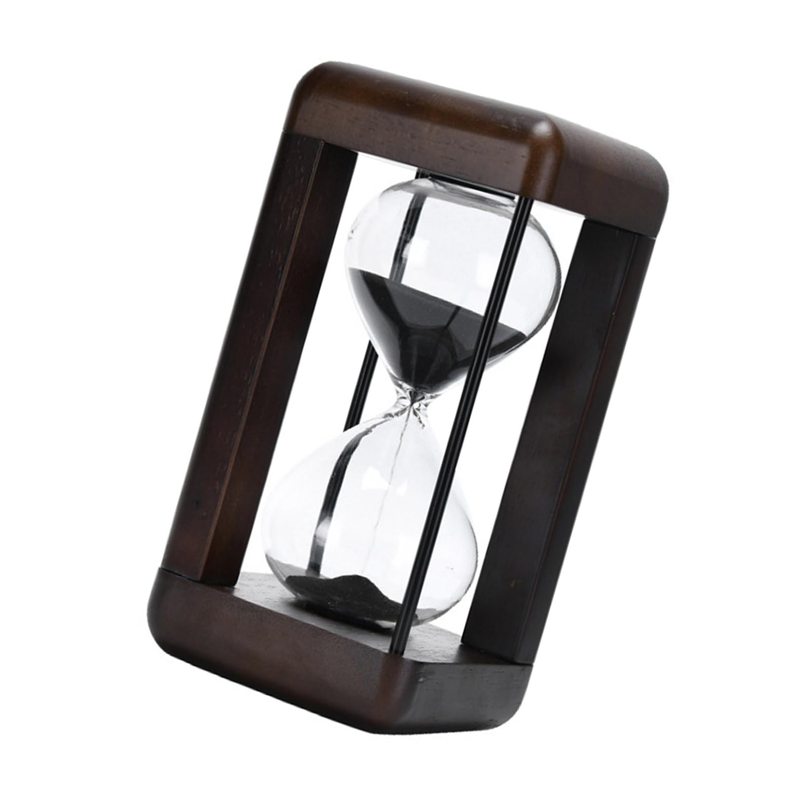 Moderno temporizador de madera grande de 30/60 minutos con arena blanca y negra para actividades cronometradas y decoración, herramienta de gestión del tiempo