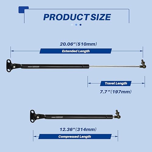 Miniatura 10 de OTUAYAUTO Soportes de elevación para portón trasero SG226029 de repuesto para Honda Pilot EX, EXL, Touring, paquete de 2