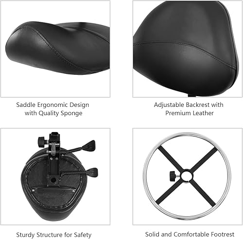 Miniatura 4 de Grace & Grace - Taburete profesional con soporte para el respaldo, taburete ergonómico hidráulico con ruedas para clínica, dentista, spa, salones de
