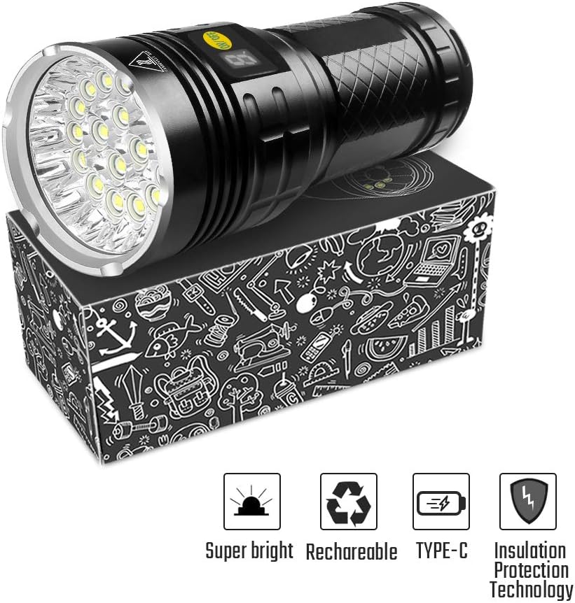Semlos Flashlight Rechargeable Insulation Protection Image