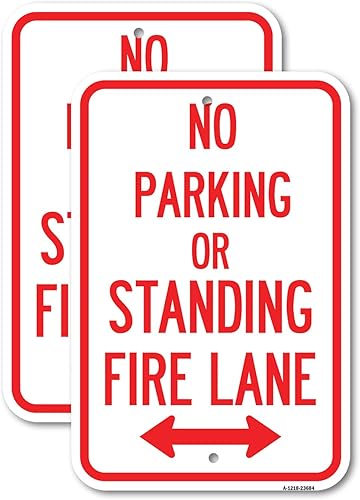 Miniatura 5 de Letrero de estacionamiento de aluminio resistente a prueba de óxido de calibre pesado de 18 x 24 pulgadas, para proteger tu negocio y municipio,