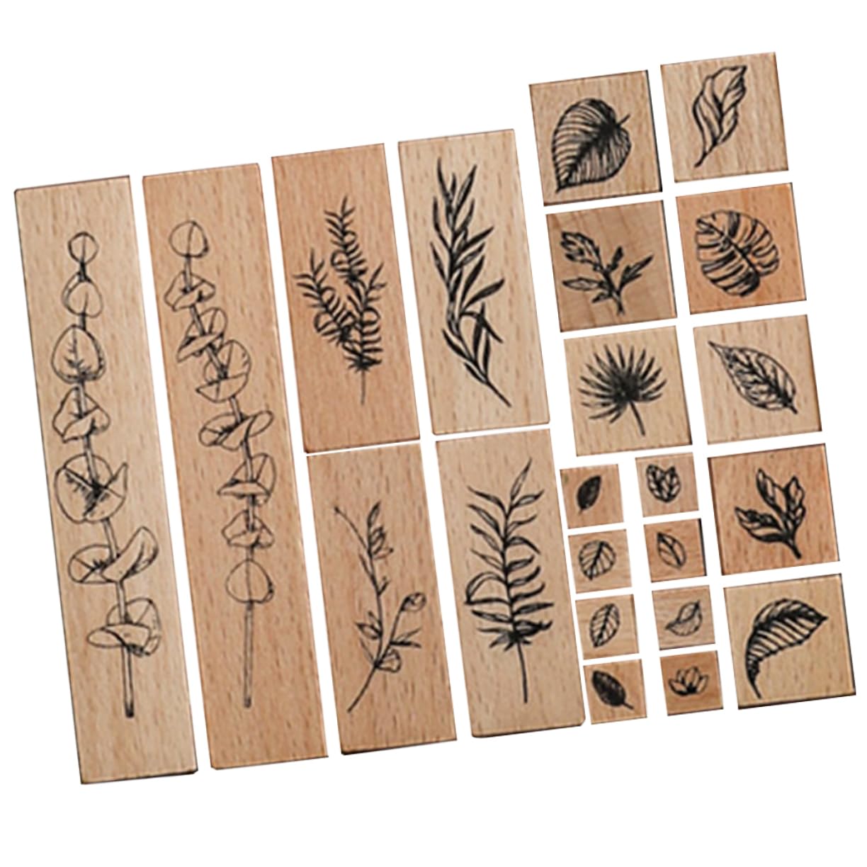 Veemoon 4 Set Timbri Legno per Scrapbooking Motivi Decorativi per Creazioni Fai da Tper Biglietti