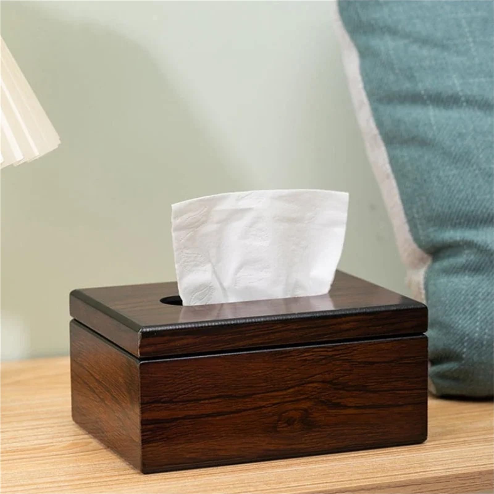 Boîte à mouchoirs en Bois, 1 pièce, tiroir Papier for hôtel Restaurant, boîte carrée pour Le Domicile,Bureau(12x12x8cm)