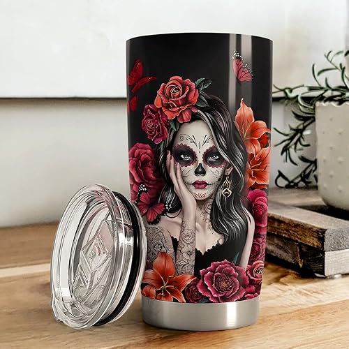 Vista 178 de SANDJEST Vaso de 20 onzas con diseño de águila con la bandera estadounidense, regalos para hombres y mujeres, vasos aislados de acero inoxidable