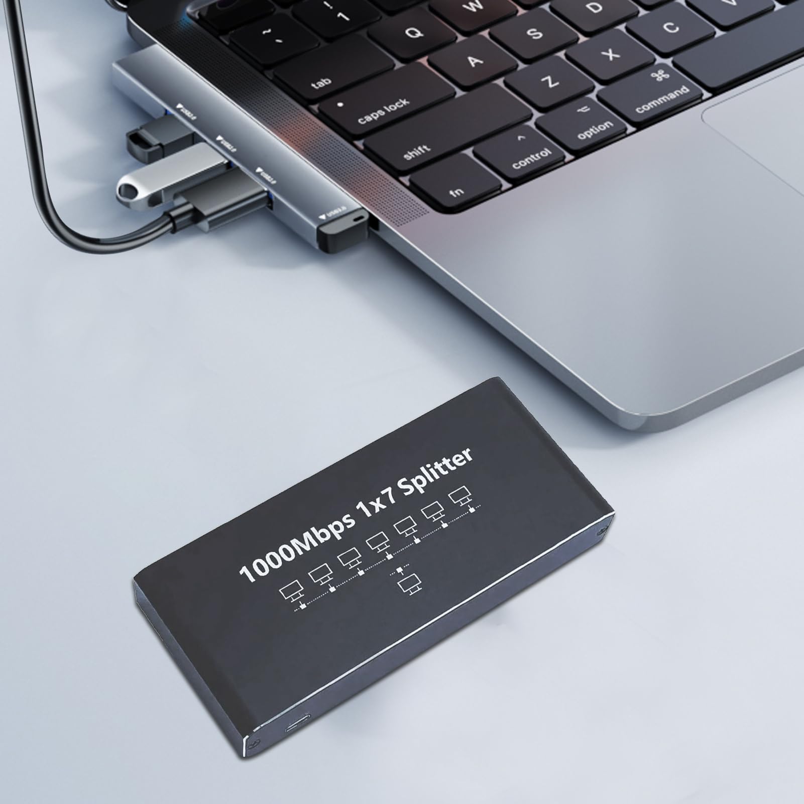 Hub Réseau | Extendeur Gigabit Ethernet 8 Ports | Adaptateur Plug and Play