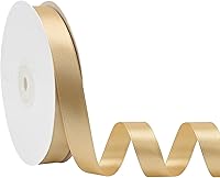 Vista 140 de Cinta de satén rosa polvoriento de doble cara, 3/8 pulgadas x 50 yardas, cintas de poliéster rosa polvoriento para envolver regalos, cinta de tela