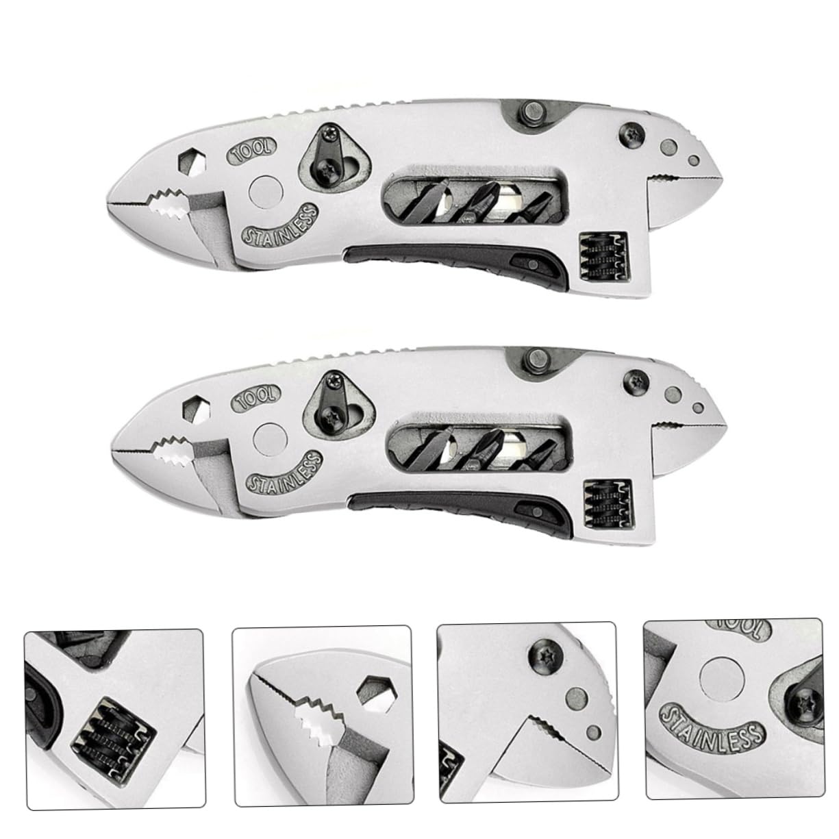 Pince Multifonction en Acier Inoxydable, Lot de 2 Pièces