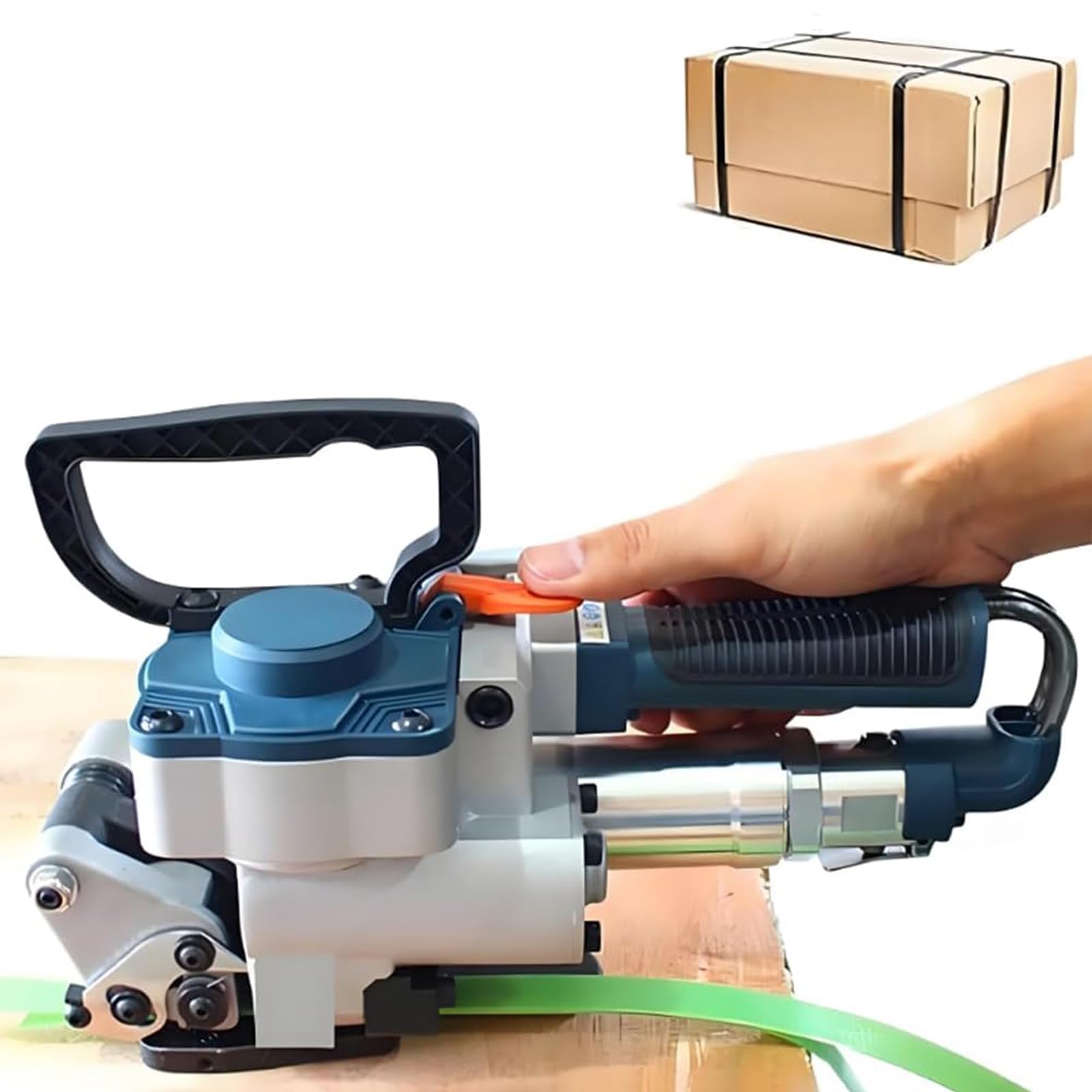 Wsexyy Handheld Pneumatic Strapping Tool, Pneumatic Strapping Baler Machine, for 13-19mm Width Belt, 3500N Max Tension, Welding Banding Packaging Tools for PP & PET Materials