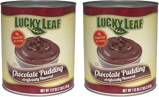 Lucky Leaf Premium Chocolate Pudding Ready to Use - Two 7 lb #10 Cans Bulk Foodservice Dessert