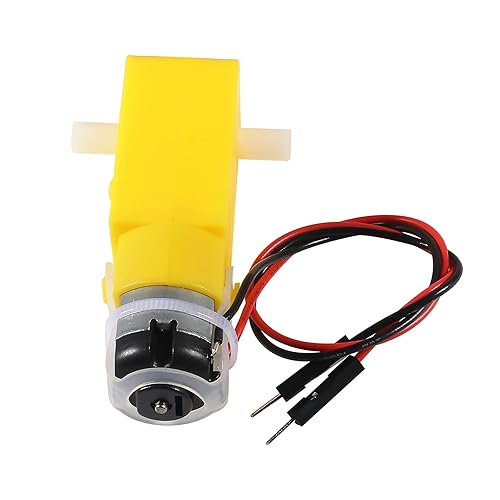 Miniatura 4 de Diann 4 unids TT Motor DC 3-6V Caja de cambios Motor 200RPM Ratio 148 Motor de eje con cable de 0.100 in para DIY Smart Car Robot