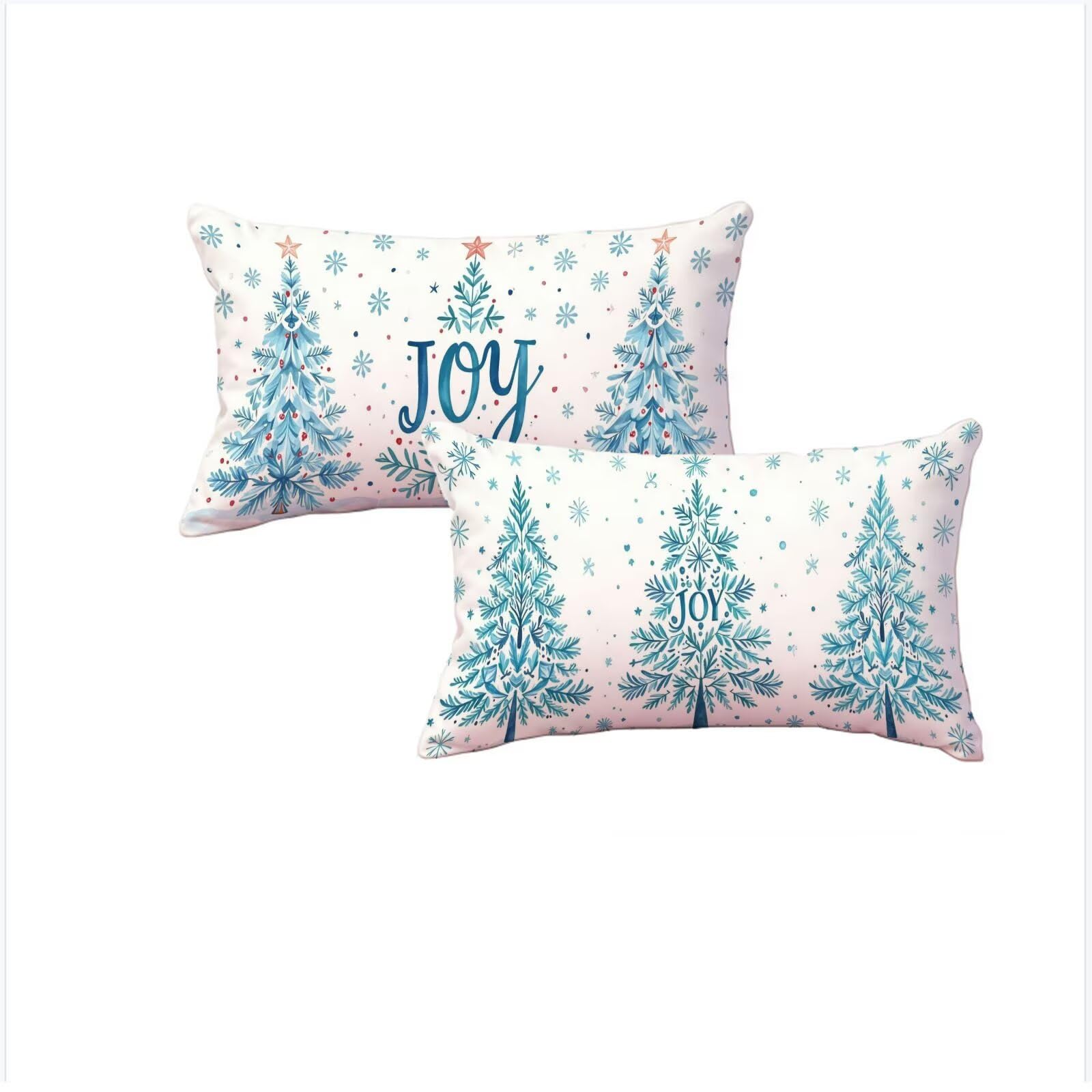 Taie oreiller 50x80cm bleu velours imperméable pour canapé de salon