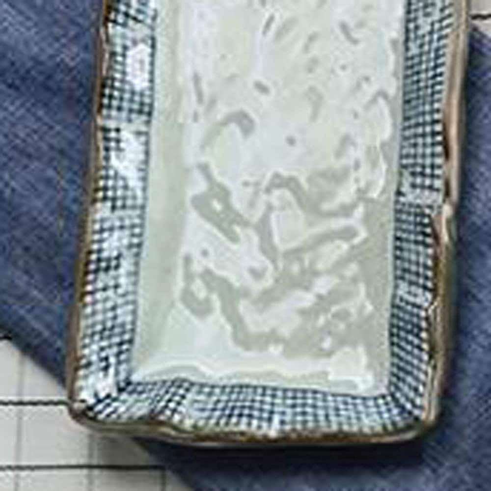 Dining Plate 42 * 19 * 3.5cm Rectangle Ceramics Plates, Restaurant Dessert Plates for Appetizers, Snacks, Sushi, Lunch, Chips, Party