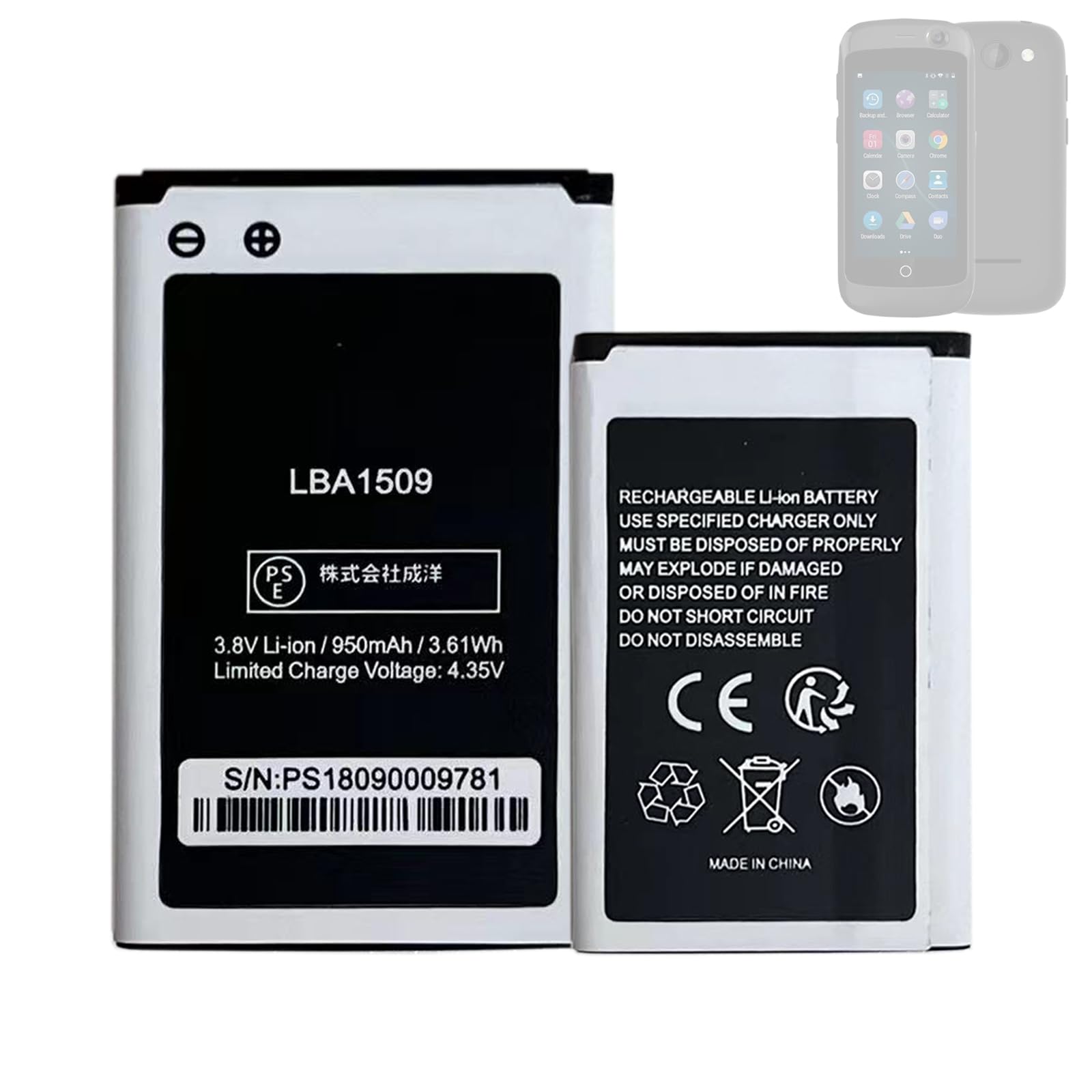 Replacement Battery LBA1509 Compatible with Unihertz Jelly Pro Smartphone