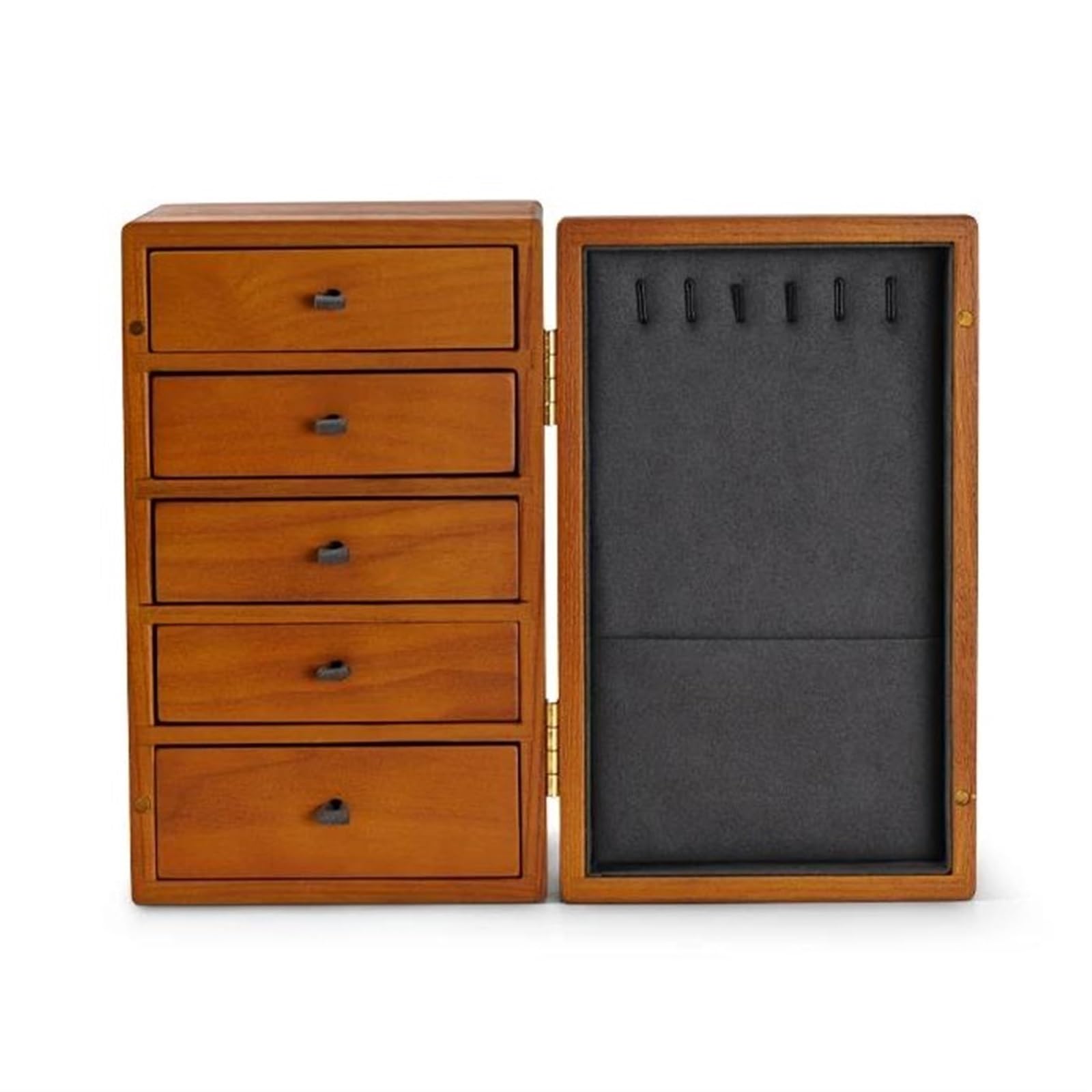 Caja Almacenamiento Joyas Organizador Madera Natural Caja Organizadora Madera con Cuentas Diamantes Estuche Joyería Artesanal Ideias De Presentes Organizador Joyas(A 2)