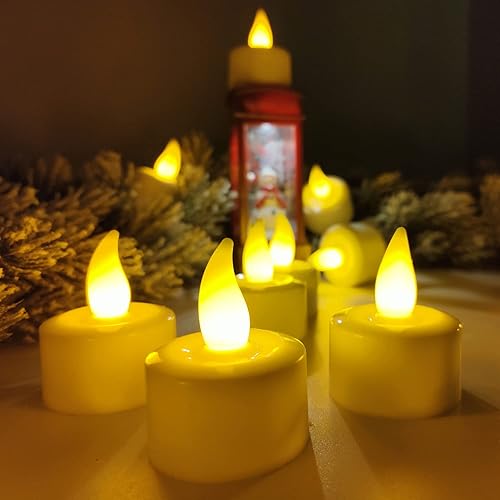 Miniatura 5 de YASENN Velas LED parpadeantes que funcionan con pilas, velas LED sin llama, velas votivas falsas para decoración de Halloween, Acción de Gracias,