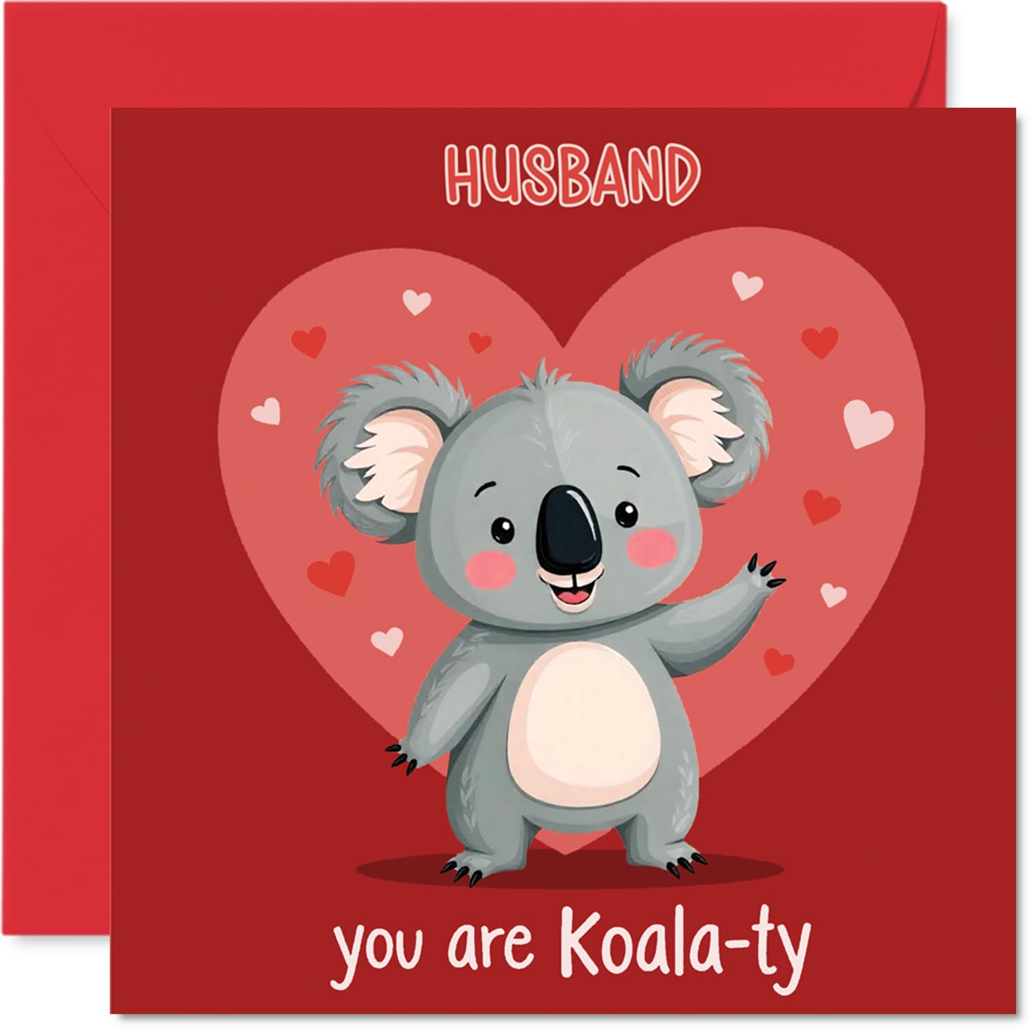 Husband Anniversary Card - Koala-ty - Happy Anniversary Card for Husband from Wife Partner, 145mm Wedding Anniversaries Greeting Cards