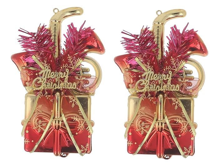 Cornes de décoration de Noël robustes 24 cm finitions soignées pour extérieur et intérieur