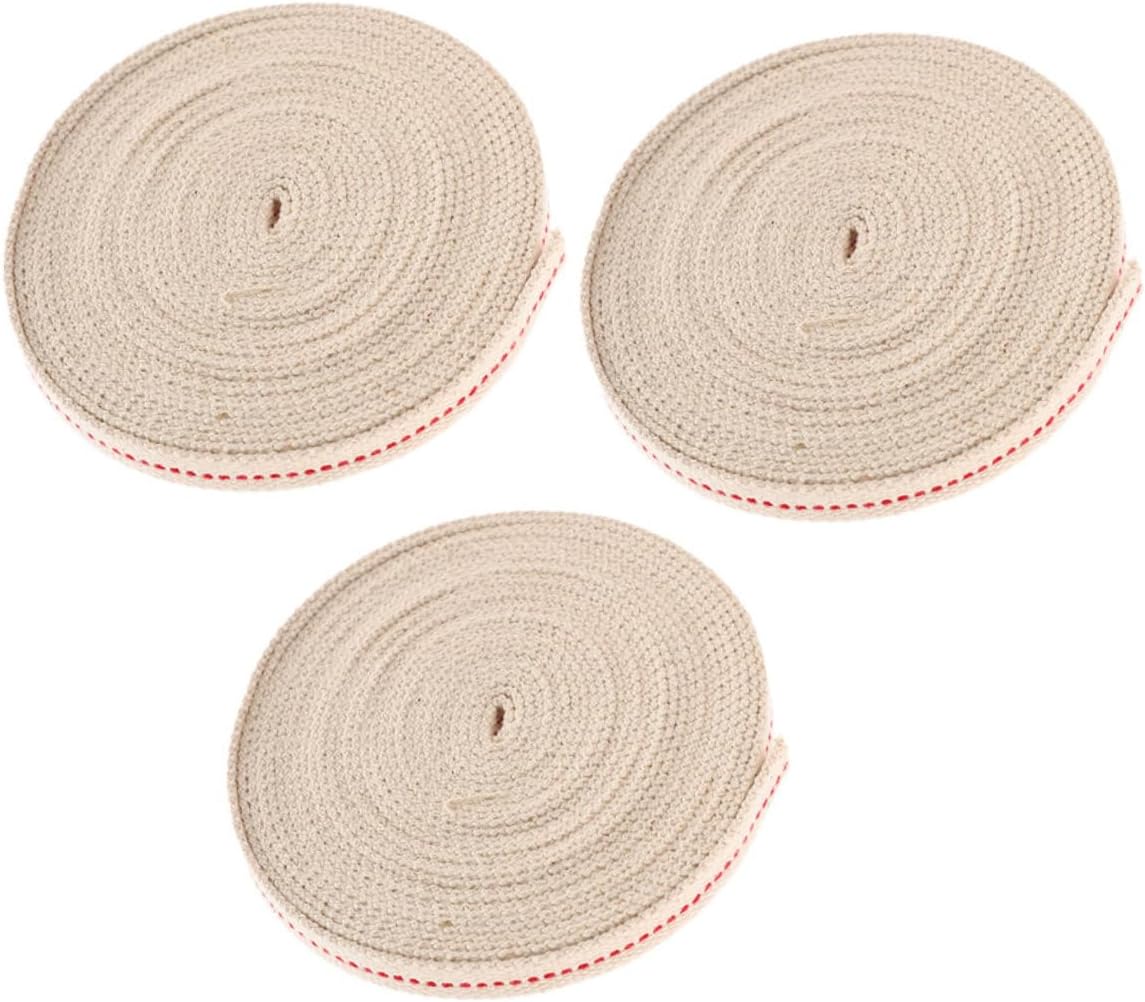 BESTOYARD 3 Rolls Cotton Kerosene Lamp Wick for Oil Lamps Halloween