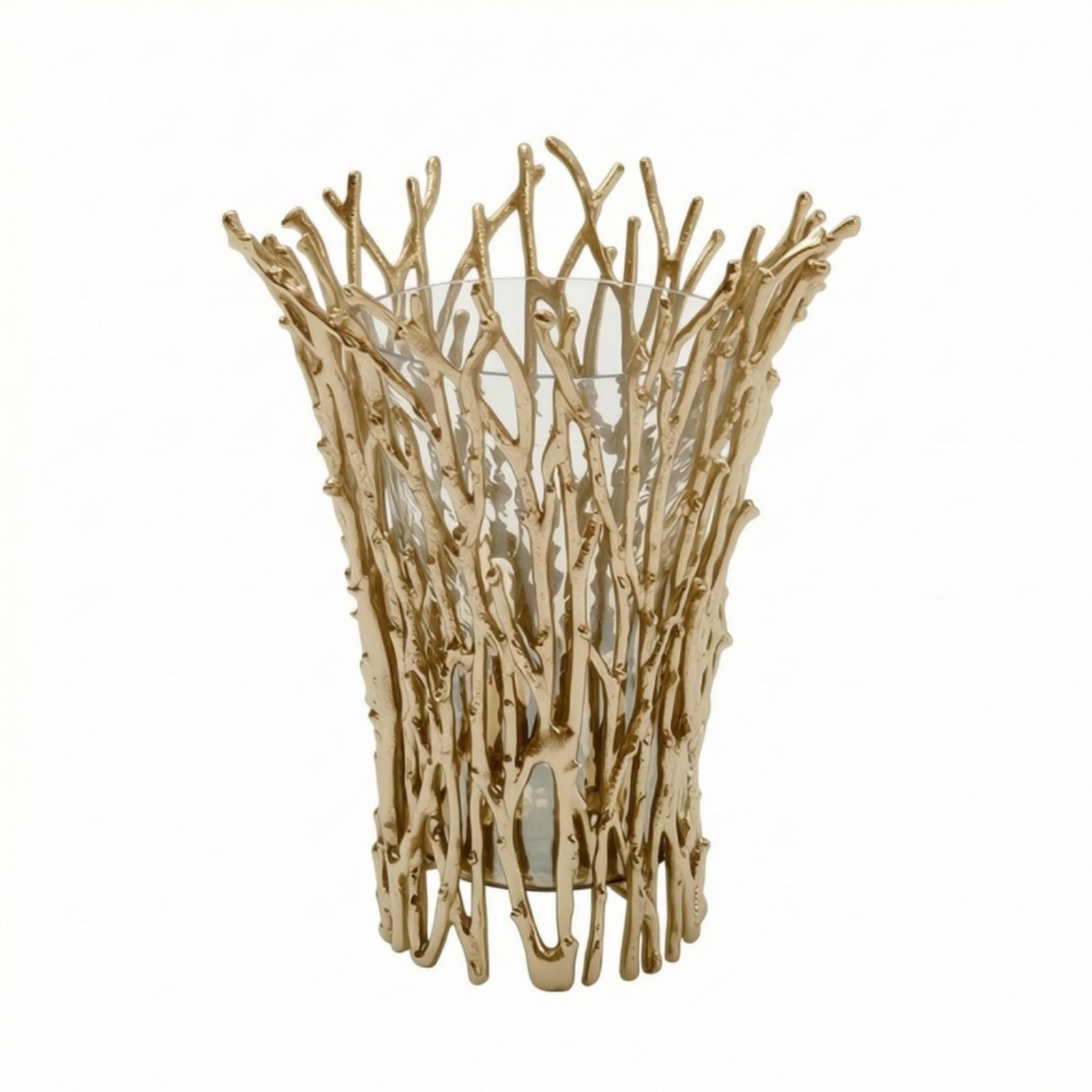 Kerzenhalter aus Marmor Skulptural Kerzenständer mit Edelstahlschale Elegant Halter für Tischdeko, Weiß+Gold, 9.5 9.5 H9cm Lochdurchmesser 8cm