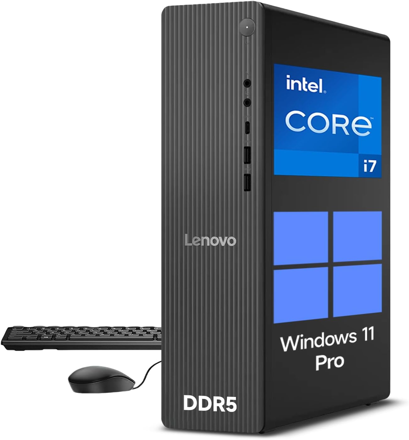 Lenovo Desktop Computer Tower PC, 14th Gen Intel 20-Core i7, Small Form Factor PC Tower Computer Desktop for Business, Gaming&Home Office, Windows 11 Pro | 32GB DDR5 2TB SSD, Ethernet RJ-45, Wi-Fi 6