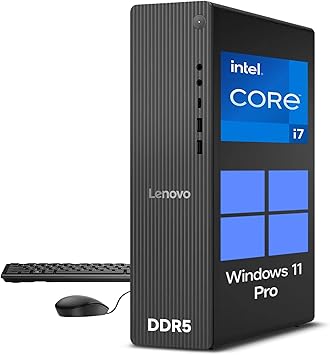 Lenovo Desktop Computer Tower PC, 14th Gen Intel 20-Core i7, Small Form Factor PC Tower Computer Desktop for Business, Gaming&Home Office, Windows 11 Pro | 16GB DDR5 1TB SSD, Ethernet RJ-45, Wi-Fi 6